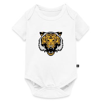 tigre animal sauvage tiger face cartoon - Body à manches courtes Premium Bébé - blanc - Devant