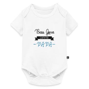 Beau gosse comme papa - Body à manches courtes Premium Bébé - blanc - Devant