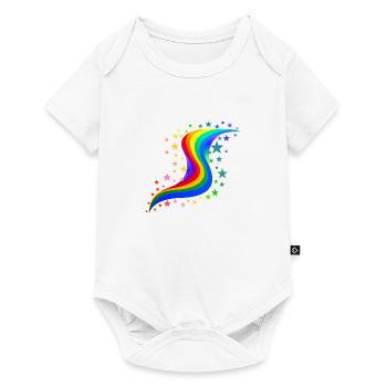Arc-en-ciel avec étoiles - Rainbow with stars - Body à manches courtes Premium Bébé - blanc - Devant