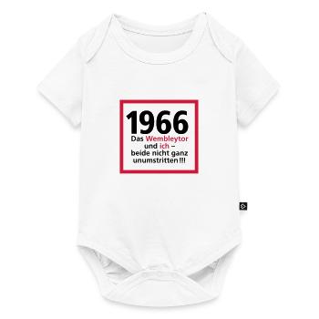 Jahrgang 1966 Wembleytor - Baby Premium Kurzarmbody - Weiß - Vorne
