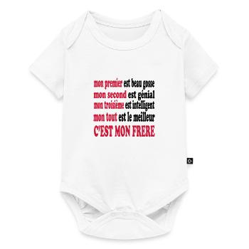 Mon frère est beau - Baby Premium short-sleeve bodysuit - white - Front