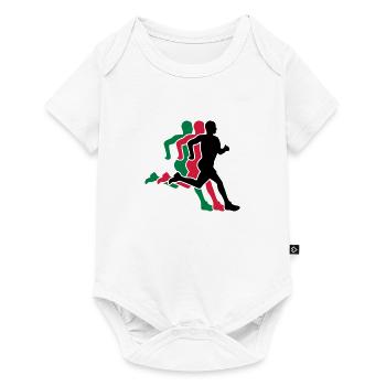 courir - Body à manches courtes Premium Bébé - blanc - Devant