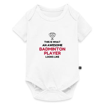 Badminton / Badminton Player / Birdie / Sport - Baby Premium short-sleeve bodysuit - white - Front