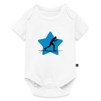 Cross Country Skiing Langlaufen Ski de fond - Baby Premium short-sleeve bodysuit - white - Front