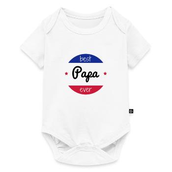 Papa Vati Vater Vatertag Geburtstag Dad Familie - Baby Premium Kurzarmbody - Weiß - Vorne