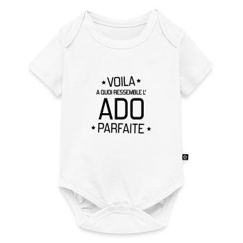 adolescent / enfant / ado / adolescente - Body à manches courtes Premium Bébé - blanc - Devant