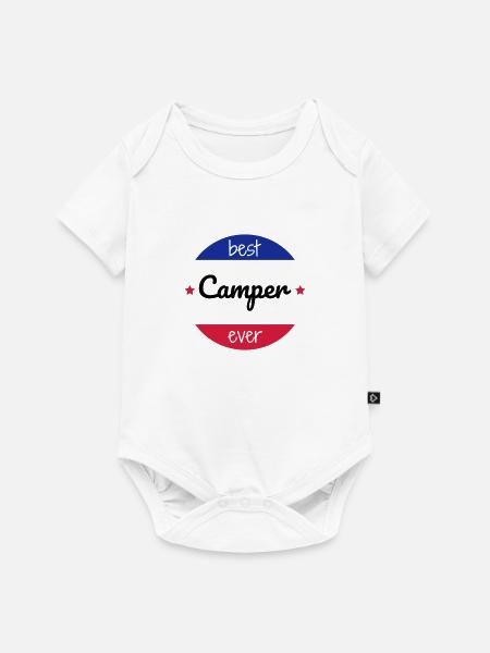 Campingplatz / Camper / Camping / Camp - Baby Premium Kurzarmbody - Weiß