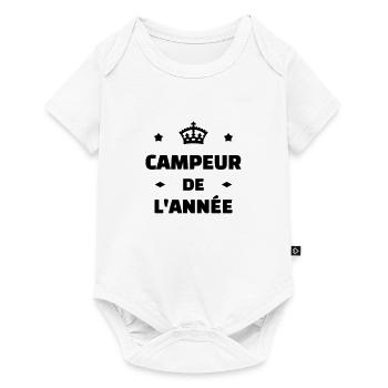 Campingplatz / Camper / Camping / Camp - Baby Premium Kurzarmbody - Weiß - Vorne