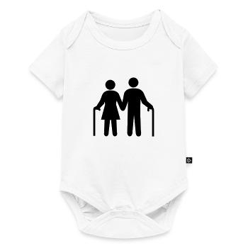 ehepaar_opa_und_oma - Baby Premium Kurzarmbody - Weiß - Vorne
