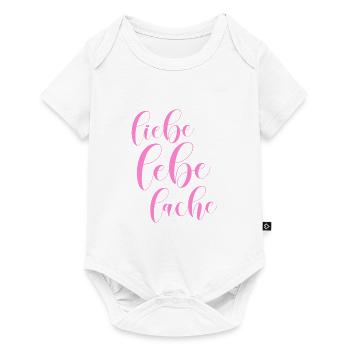 Liebe lebe lache - Baby Premium Kurzarmbody - Weiß - Vorne