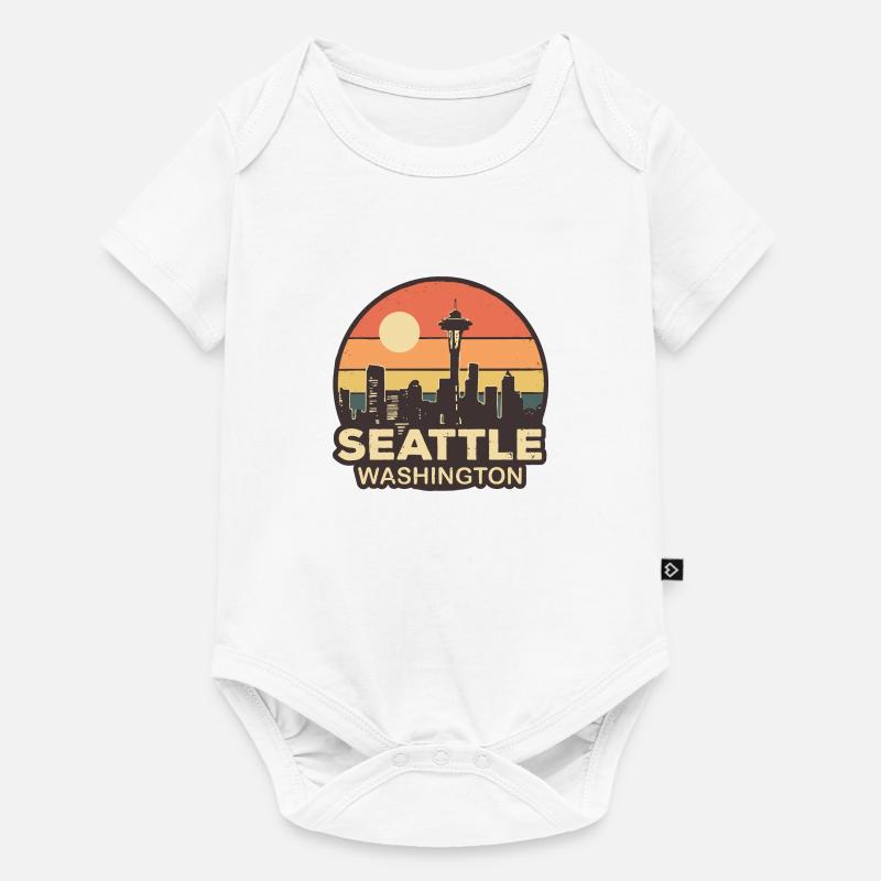 Seattle Washington - Body à manches courtes Premium Bébé - blanc