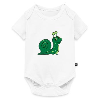 Snail Funny Kids - Baby Premium short-sleeve bodysuit - white - Front