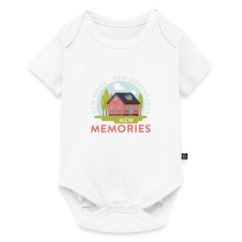 Housewarming New Home New Adventures New Memories - Baby Premium Kurzarmbody - Weiß - Vorne