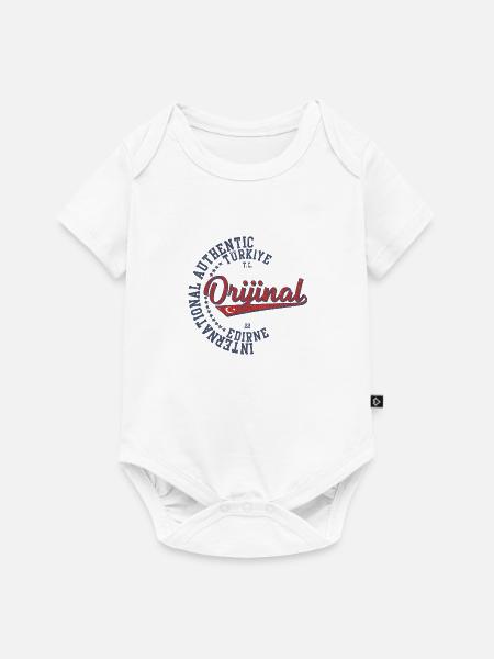 Edirne - Baby Premium Kurzarmbody - Weiß