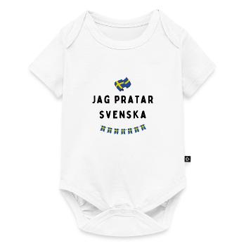 Jag pratar svenska schwarz - Baby Premium Kurzarmbody - Weiß - Vorne