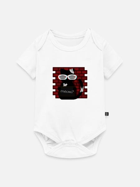 Nicht nette Katze - Baby Premium Kurzarmbody - Weiß