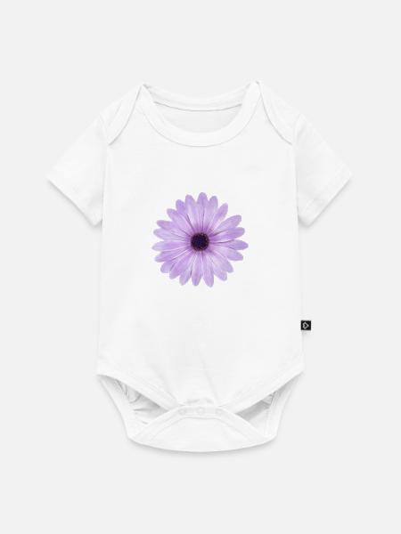Pink Purple Flower - Baby Premium Kurzarmbody - Weiß