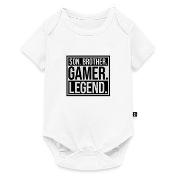 Fils Frère Gamer Légende - Body à manches courtes Premium Bébé - blanc - Devant