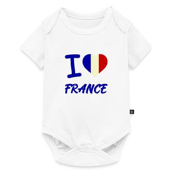I Love France - Baby Premium short-sleeve bodysuit - white - Front