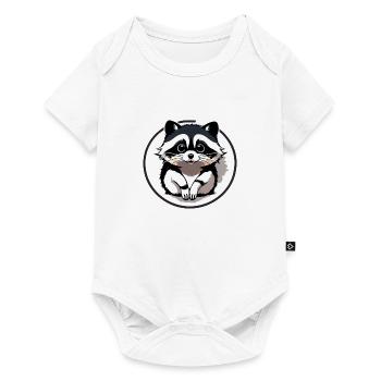 Ratons laveurs Mignon Dessin animé Raton laveur 26 - Body à manches courtes Premium Bébé - blanc - Devant