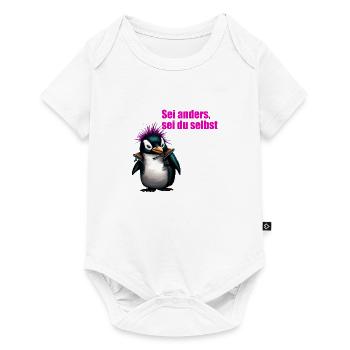 Sei Anders, Sei du Selbst PenguPunk - Baby Premium Kurzarmbody - Weiß - Vorne