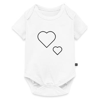 Deux cœurs - Body à manches courtes Premium Bébé - blanc - Devant