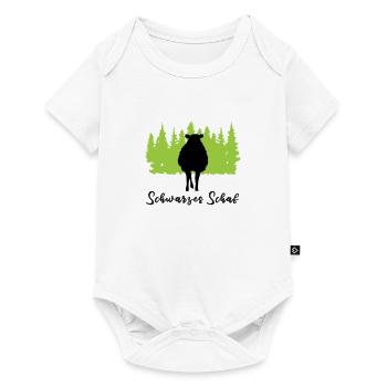 "Schwarzes Schaf: Individuelle Eleganz" - Baby Premium Kurzarmbody - Weiß - Vorne