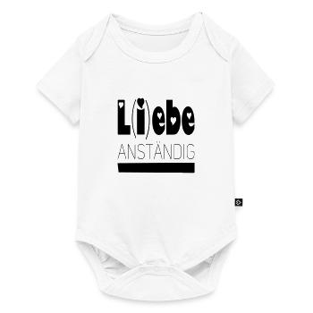 lebe anständig - Baby Premium Kurzarmbody - Weiß - Vorne