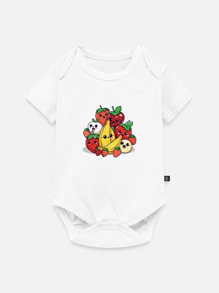 Kawaii-Früchte Nr. 2 - Baby Premium Kurzarmbody - Weiß