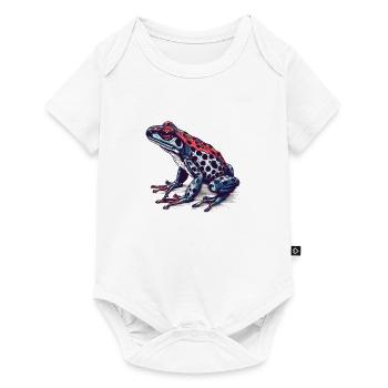 Poison dart frog amphibian in great retro look - Baby Premium short-sleeve bodysuit - white - Front