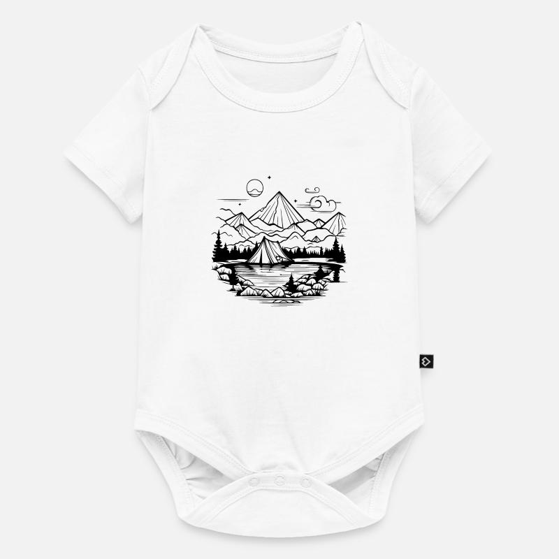 Camping - Body à manches courtes Premium Bébé - blanc
