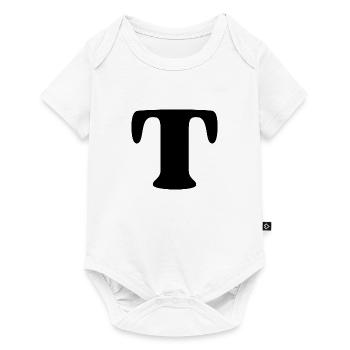 letter t - Baby Premium short-sleeve bodysuit - white - Front