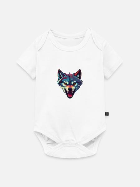 Wolf - Baby Premium Kurzarmbody - Weiß
