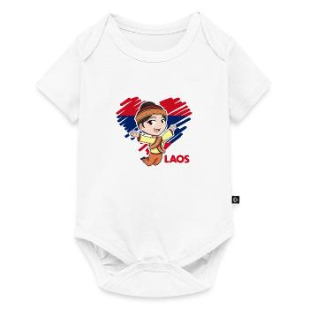 Laos Laote Laotian filles robe Lao I cadeau - Body à manches courtes Premium Bébé - blanc - Devant