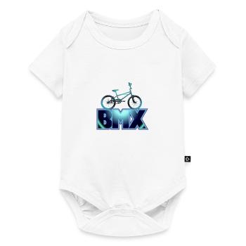 BMX bike blue - Baby Premium short-sleeve bodysuit - white - Front