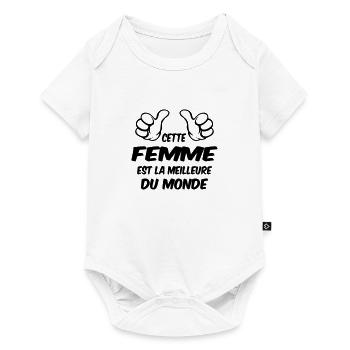 MEILLEURE FEMME DU MONDE - Body à manches courtes Premium Bébé - blanc - Devant