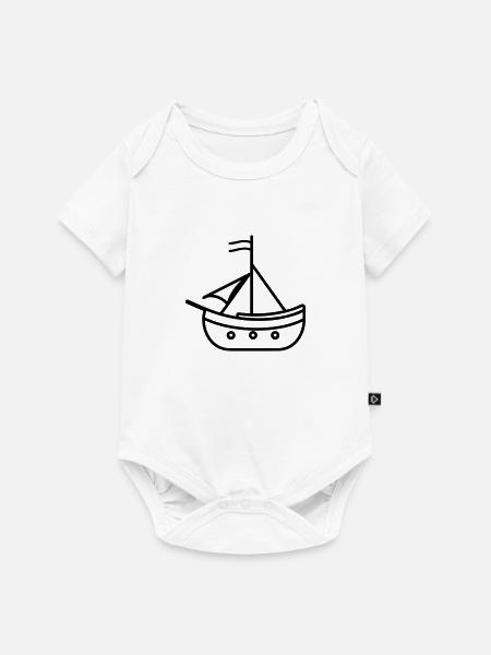 Piratenschiff - Baby Premium Kurzarmbody - Weiß
