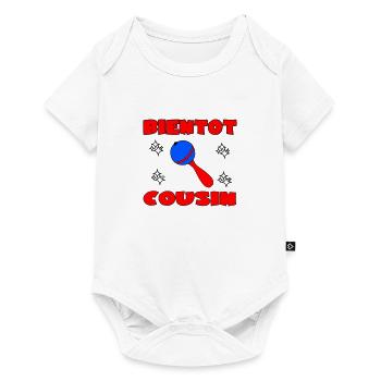 SOON COUSIN - Baby Premium short-sleeve bodysuit - white - Front