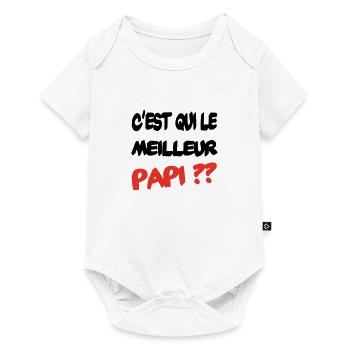 C'est qui le meilleur papi - Body à manches courtes Premium Bébé - blanc - Devant