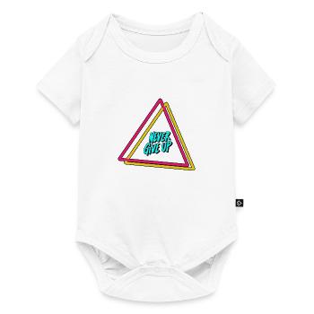 Never give up - Baby Premium short-sleeve bodysuit - white - Front