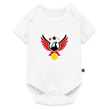 Federal Eagle Tricolor Germany Coat of Arms Vector - Baby Premium short-sleeve bodysuit - white - Front