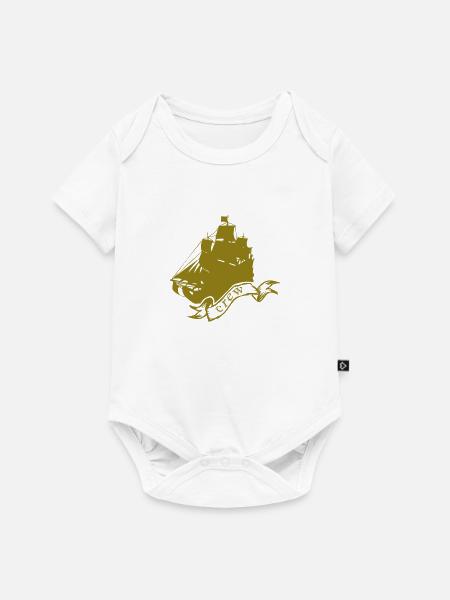 piratenschiff crew - Baby Premium Kurzarmbody - Weiß