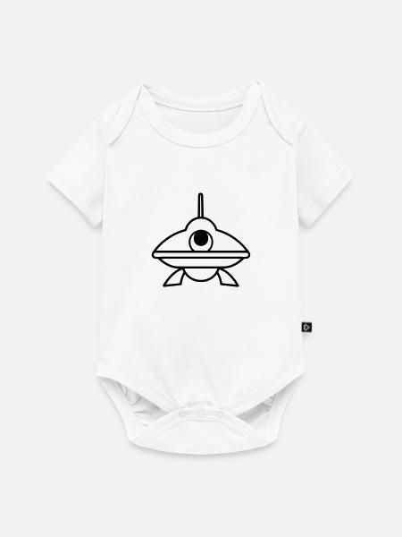fliegende Untertasse - Baby Premium Kurzarmbody - Weiß