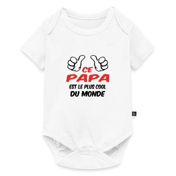 BESTER VATER - Baby Premium Kurzarmbody - Weiß - Vorne