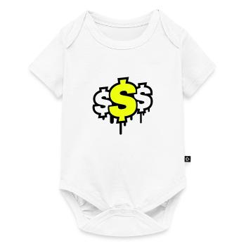 Dollar Symbol - Baby Premium short-sleeve bodysuit - white - Front