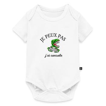 je peux pas j'ai console - Body à manches courtes Premium Bébé - blanc - Devant