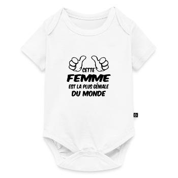MEILLEURE FEMME - Body à manches courtes Premium Bébé - blanc - Devant