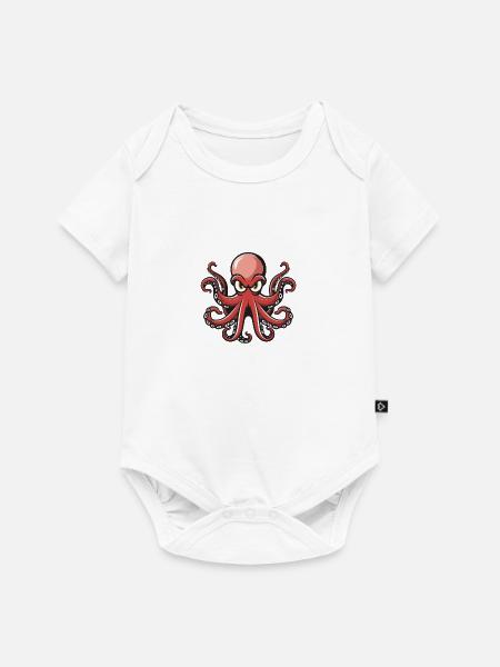 krake oktopus - Baby Premium Kurzarmbody - Weiß