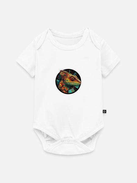 chamäleon - Baby Premium Kurzarmbody - Weiß