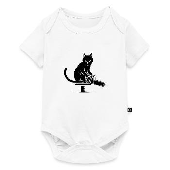 Chat en colère - Body à manches courtes Premium Bébé - blanc - Devant